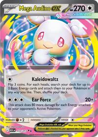 Mega Audino ex - 172/217 - Holofoil - NM - Double Rare - ME: Ascended Heroes