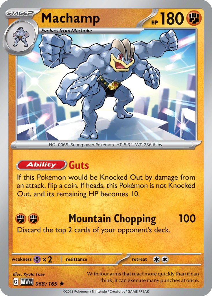 Machamp - 68/165 - Holofoil - NM - Rare - 151