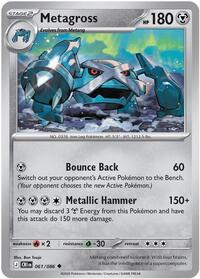 Metagross - 61/86 - Reverse Holofoil - NM - Uncommon - Chaos Rising