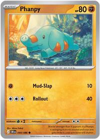 Phanpy - 44/86 - Reverse Holofoil - NM - Common - Chaos Rising