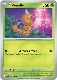 Weedle - 1/86 - Reverse Holofoil - NM - Common - Chaos Rising