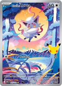 Hisuian Zorua - 145/128 - Holofoil - NM - Illustration Rare - 30th Celebration