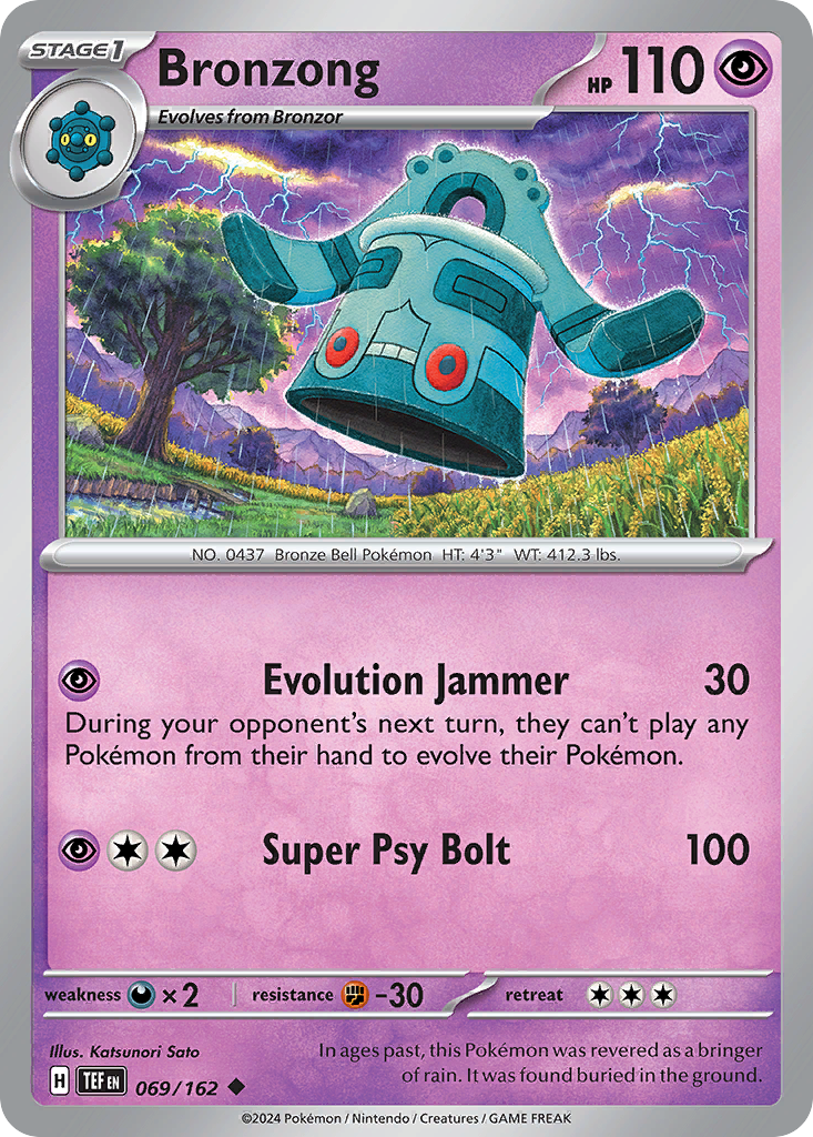 Bronzong - 69/162 - Reverse Holofoil - NM - Uncommon - Temporal Forces