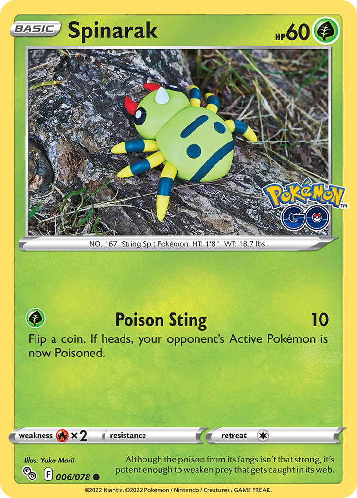 Spinarak - 6/78 - Normal - NM - Common - Pokémon GO