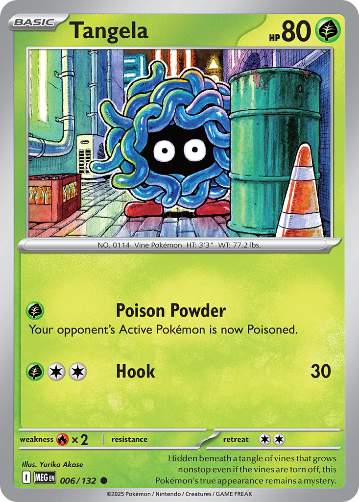 Tangela - 6/132 - Reverse Holofoil - NM - Common - Mega Evolution