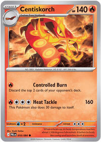 Centiskorch - 10/84 - Reverse Holofoil - NM - Common - Pitch Black