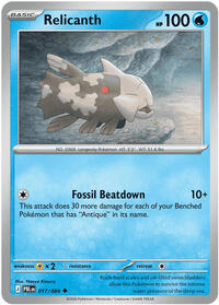 Relicanth - 17/84 - Reverse Holofoil - NM - Uncommon - Pitch Black