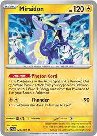 Miraidon - 28/84 - Reverse Holofoil - NM - Rare - Pitch Black
