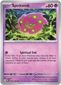 Spiritomb - 35/84 - Holofoil - NM - Rare - Pitch Black
