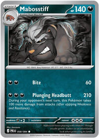 Mabosstiff - 58/84 - Reverse Holofoil - NM - Common - Pitch Black