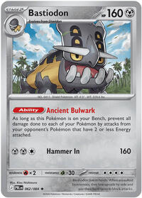 Bastiodon - 62/84 - Reverse Holofoil - NM - Rare - Pitch Black