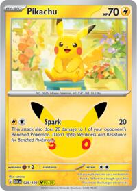 Pikachu - 25/128 - Holofoil - NM - Pikachu Rare - 30th Celebration