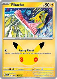 Pikachu - 32/128 - Holofoil - NM - Pikachu Rare - 30th Celebration