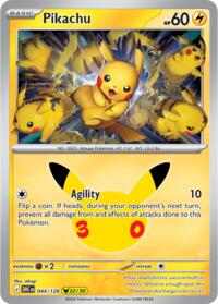 Pikachu - 44/128 - Holofoil - NM - Pikachu Rare - 30th Celebration