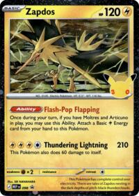 Zapdos 30th Celebration - 98 - Holofoil - NM - Promo - Mega Evolution Promos