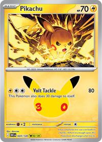 Pikachu - 24/128 - Holofoil - NM - Pikachu Rare - 30th Celebration