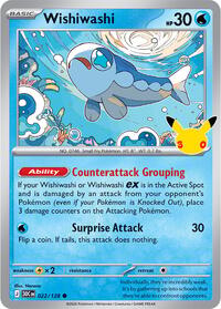 Wishiwashi - 22/128 - Holofoil - NM - Common - 30th Celebration