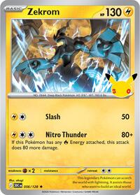 Zekrom - 56/128 - Holofoil - NM - Rare - 30th Celebration