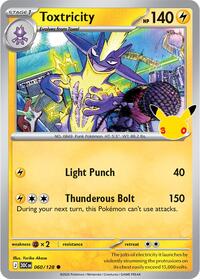 Toxtricity - 60/128 - Holofoil - NM - Common - 30th Celebration