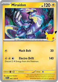 Miraidon - 62/128 - Holofoil - NM - Rare - 30th Celebration