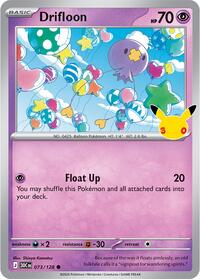 Drifloon - 73/128 - Holofoil - NM - Common - 30th Celebration