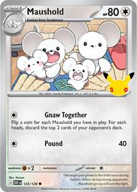 Maushold - 125/128 - Holofoil - NM - Common - 30th Celebration