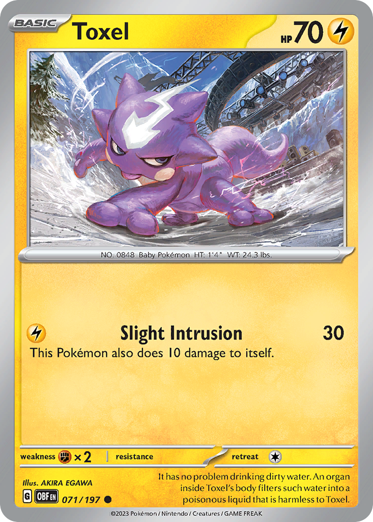Toxel - 71/197 - Reverse Holofoil - NM - Common - Obsidian Flames