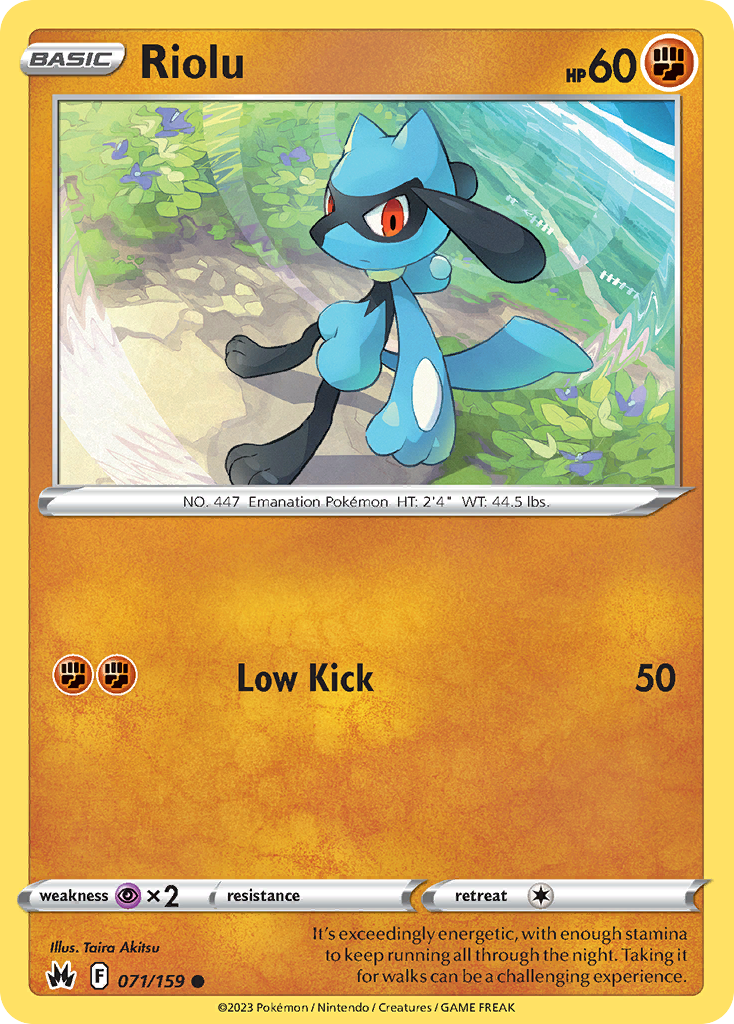 Riolu - 71/159 - Normal - NM - Common - Crown Zenith
