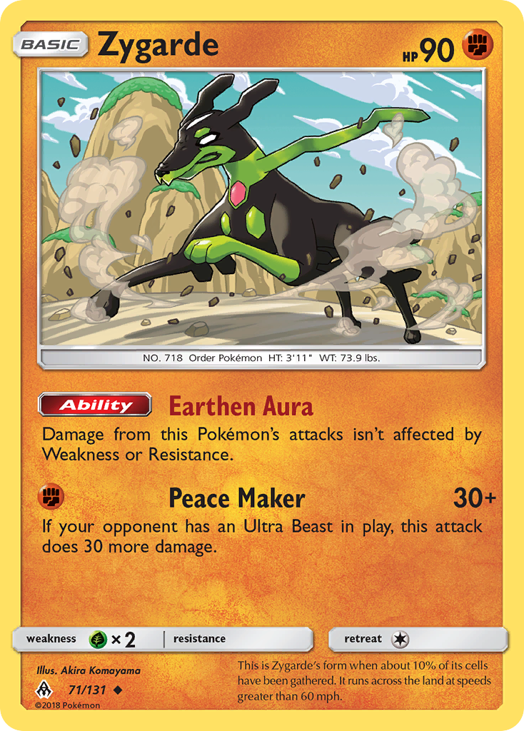 Zygarde - 71/131 - Normal - NM - Uncommon - Forbidden Light