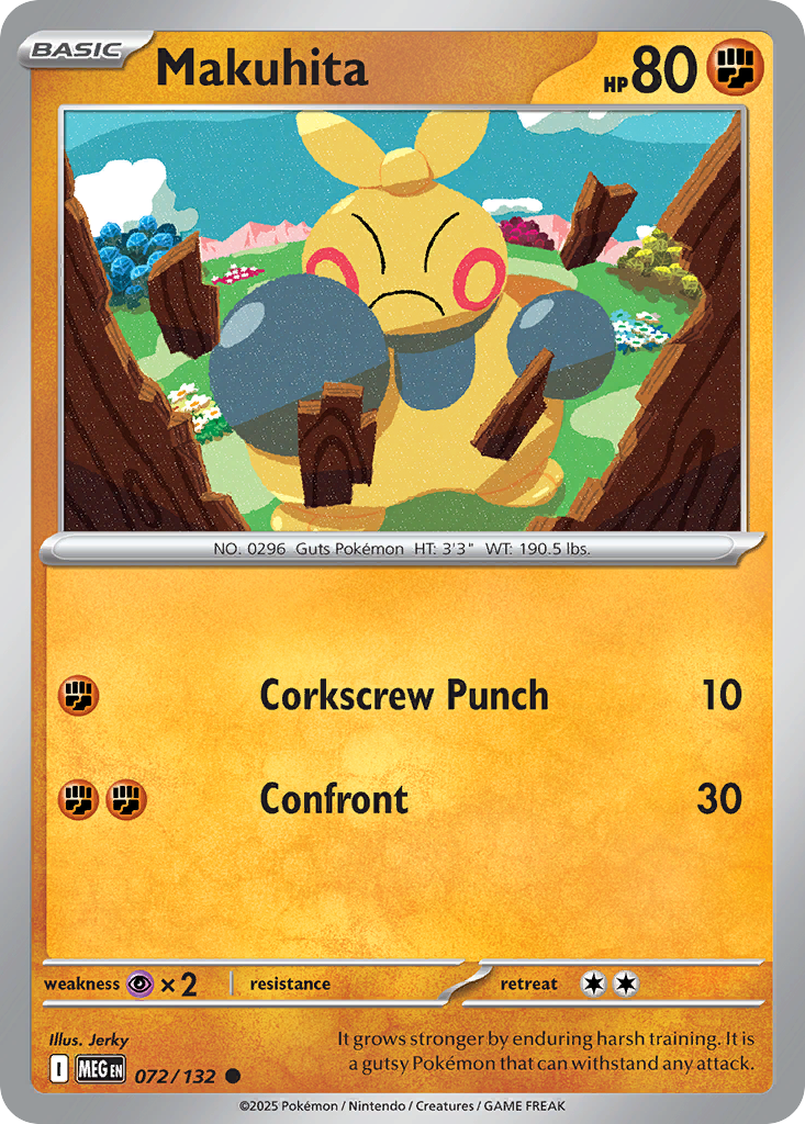 Makuhita - 72/132 - Normal - NM - Common - Mega Evolution