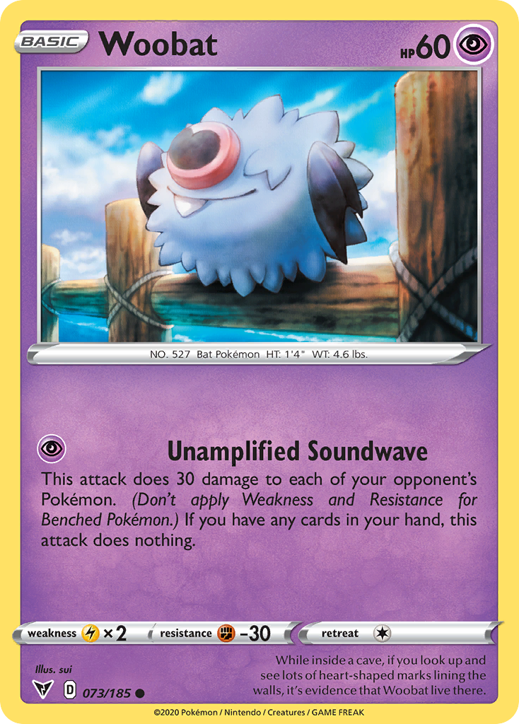 Woobat - 73/185 - Normal - NM - Common - Vivid Voltage