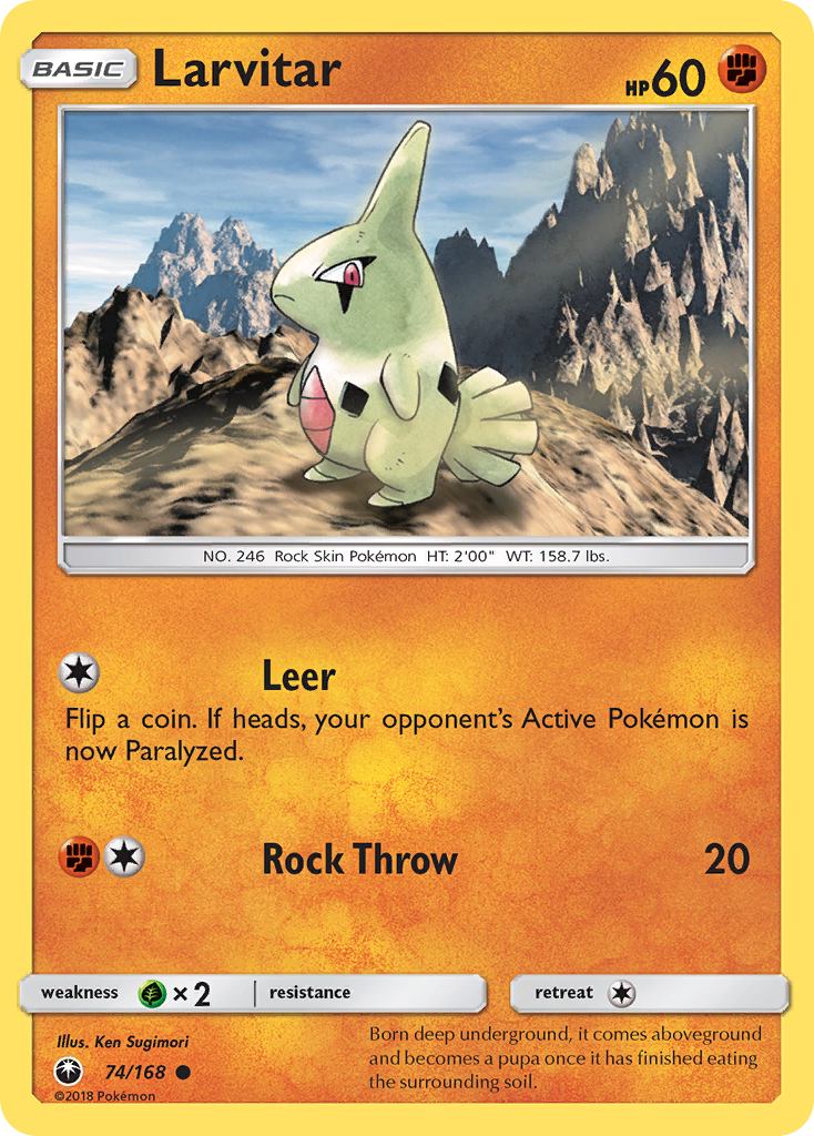 Larvitar - 74/168 - Normal - NM - Common - Celestial Storm