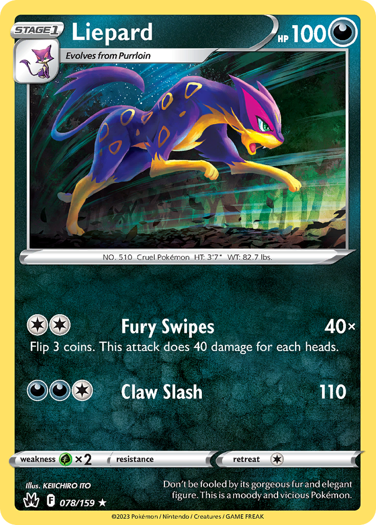 Liepard - 78/159 - Normal - NM - Rare - Crown Zenith