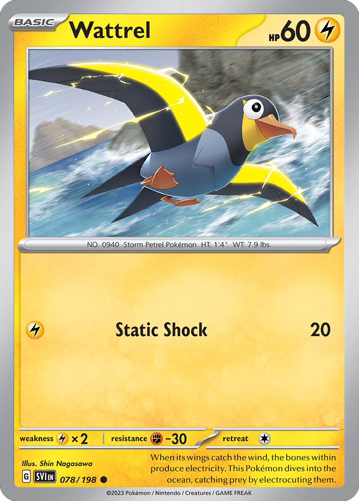 Wattrel - 78/198 - Normal - NM - Common - Scarlet & Violet