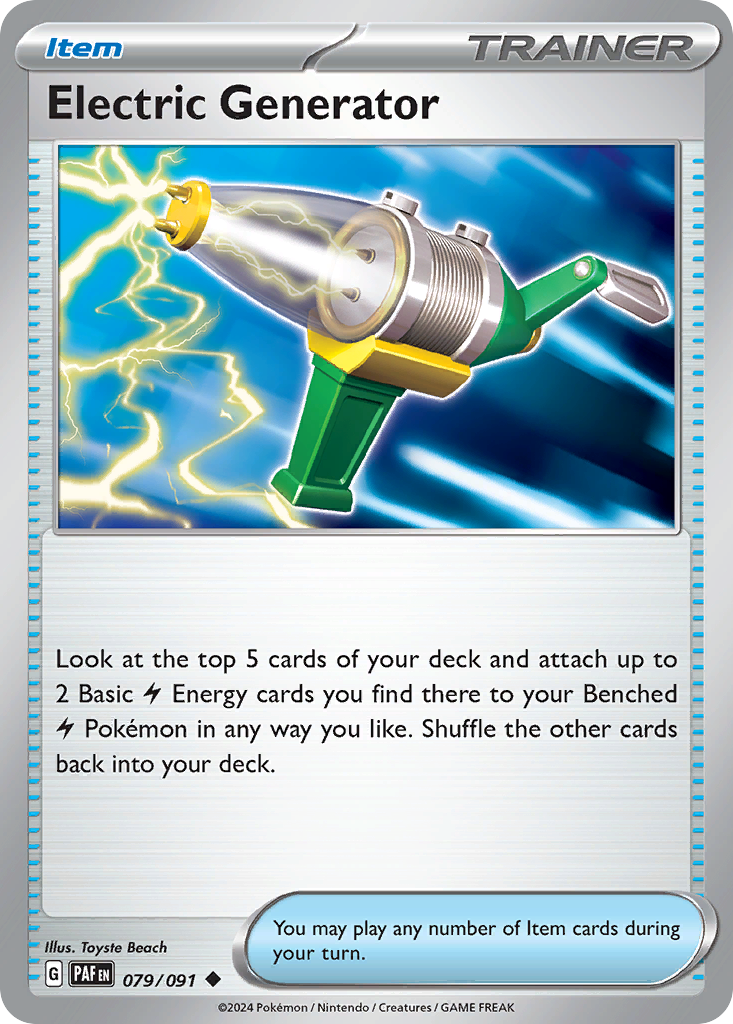 Electric Generator - 79/91 - Reverse Holofoil - NM - Uncommon - Paldean Fates