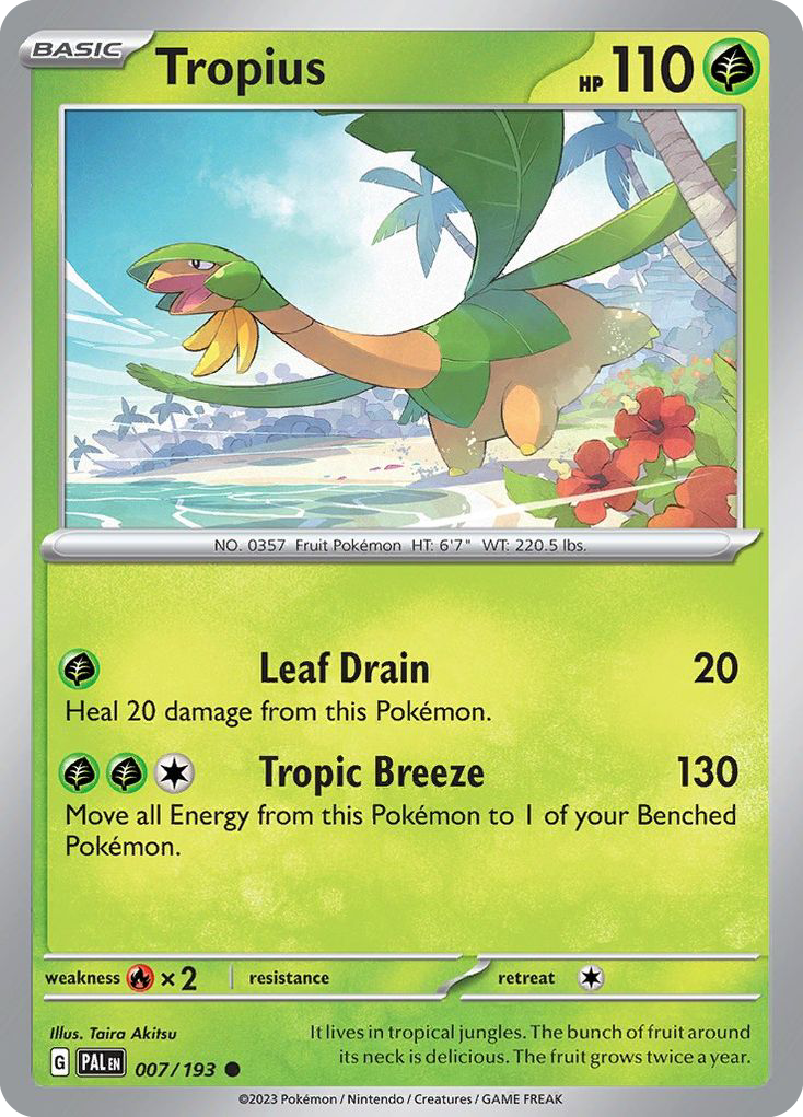 Tropius - 7/193 - Normal - NM - Common - Paldea Evolved