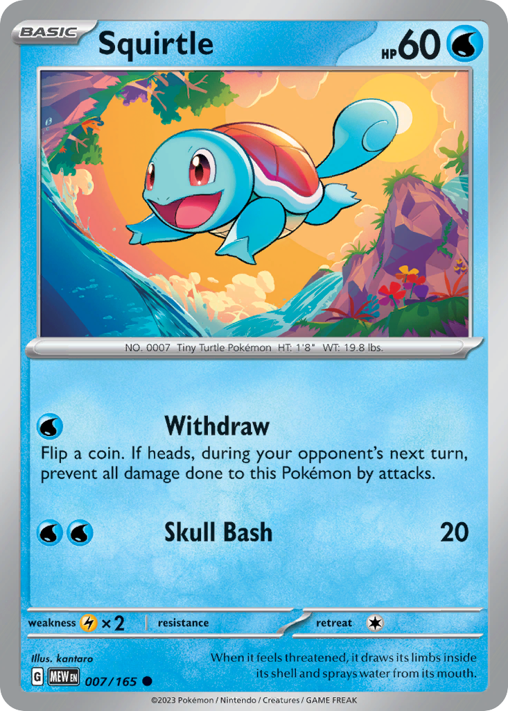 Squirtle - 7/165 - Normal - NM - Common - 151