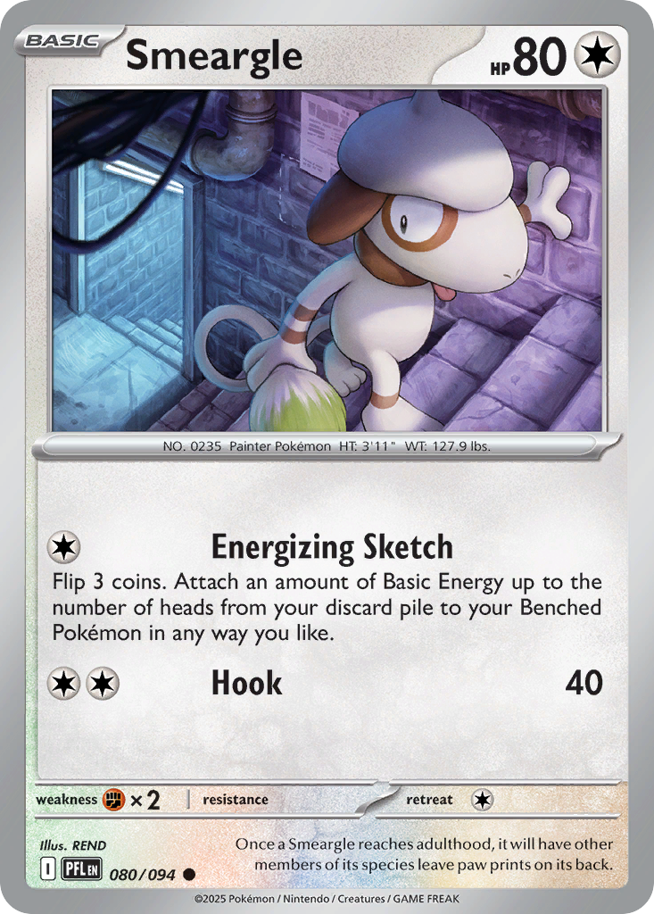 Smeargle - 80/94 - Reverse Holofoil - NM - Common - Phantasmal Flames