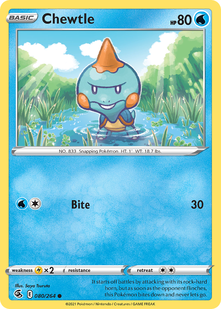 Chewtle - 80/264 - Normal - NM - Common - Fusion Strike