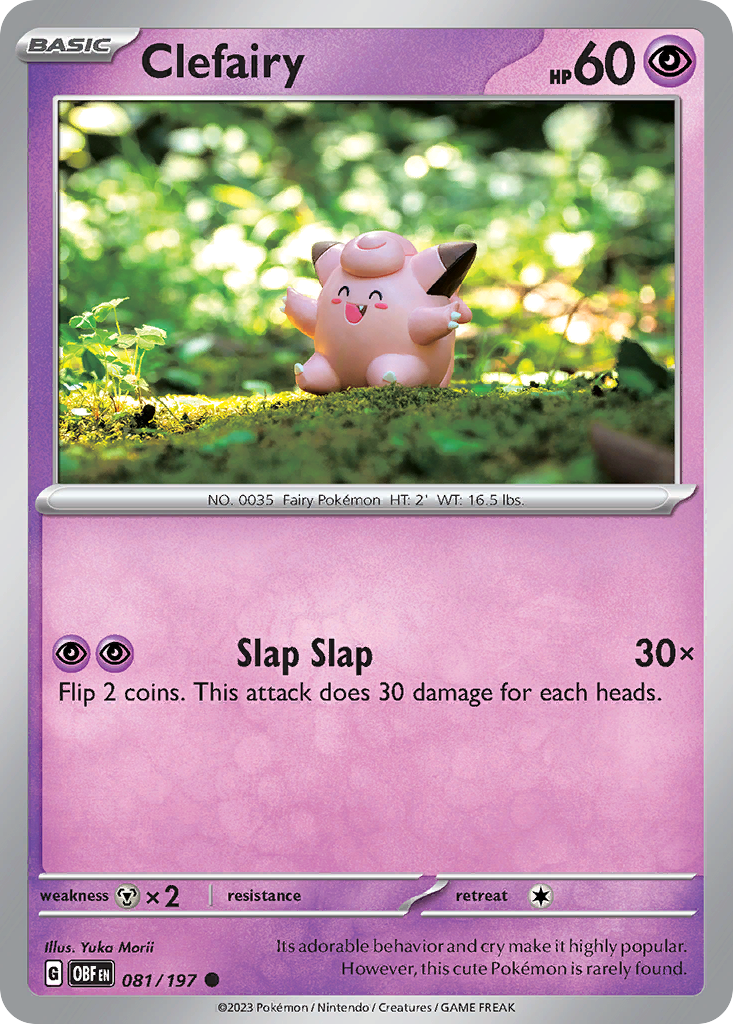 Clefairy - 81/197 - Reverse Holofoil - NM - Common - Obsidian Flames