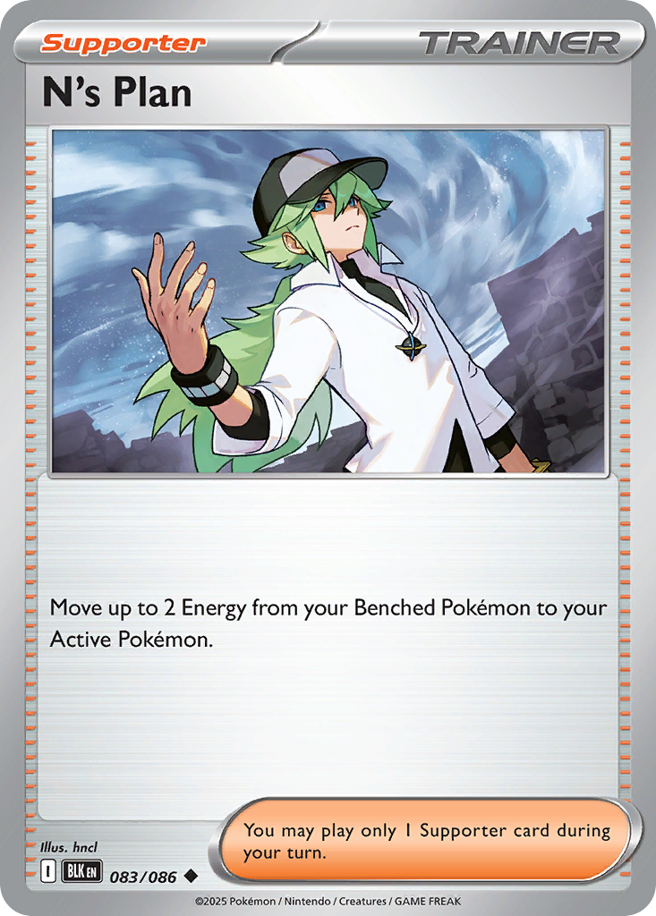 N's Plan - 83/86 - Reverse Holofoil - NM - Uncommon - Black Bolt