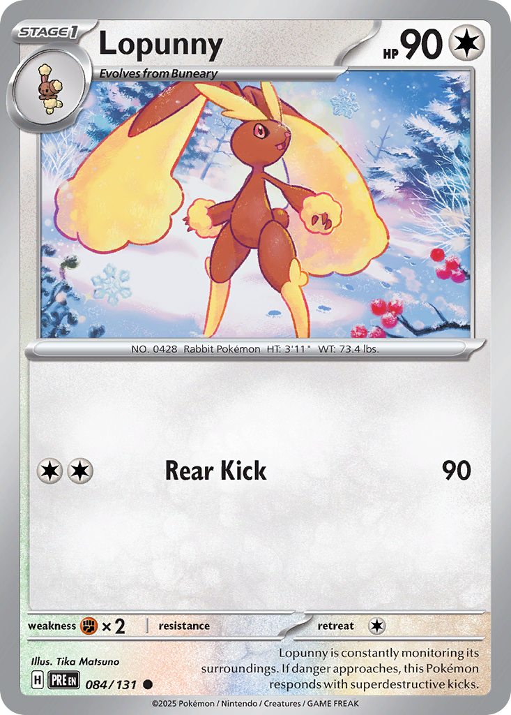 Lopunny - 84/131 - Normal - NM - Common - Prismatic Evolutions