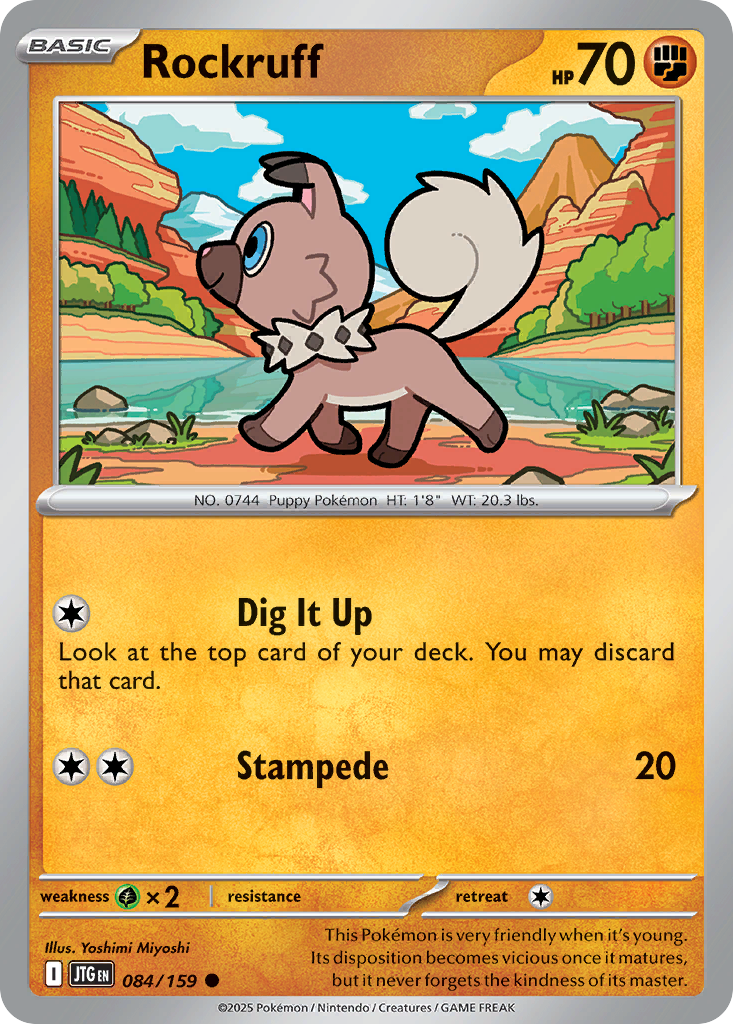 Rockruff - 84/159 - Reverse Holofoil - NM - Common - Journey Together