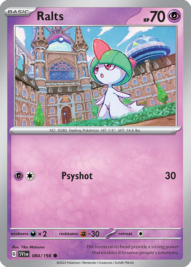 Ralts - 84/198 - Normal - NM - Common - Scarlet & Violet