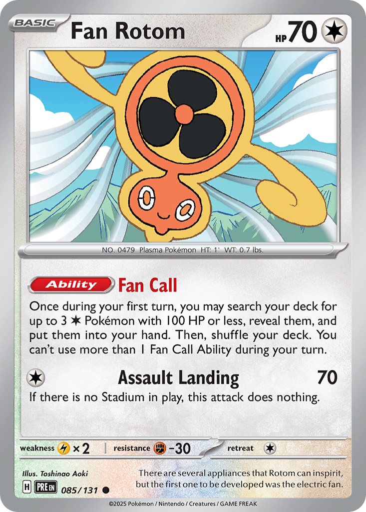 Fan Rotom - 85/131 - Reverse Holofoil - NM - Common - Prismatic Evolutions