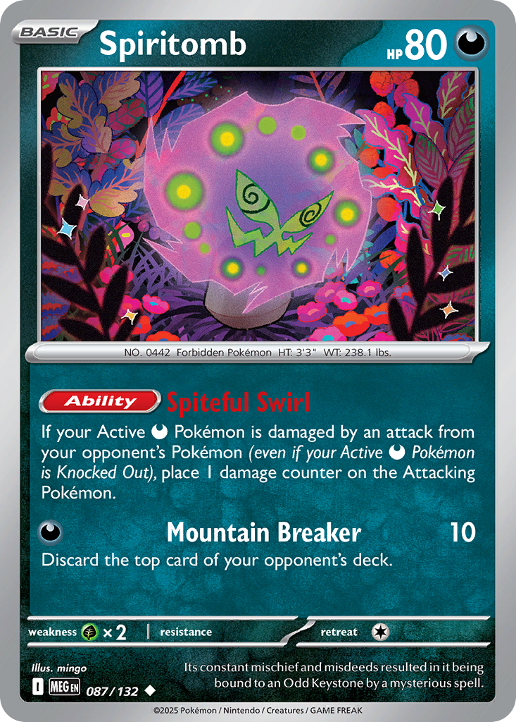 Spiritomb - 87/132 - Normal - NM - Uncommon - Mega Evolution