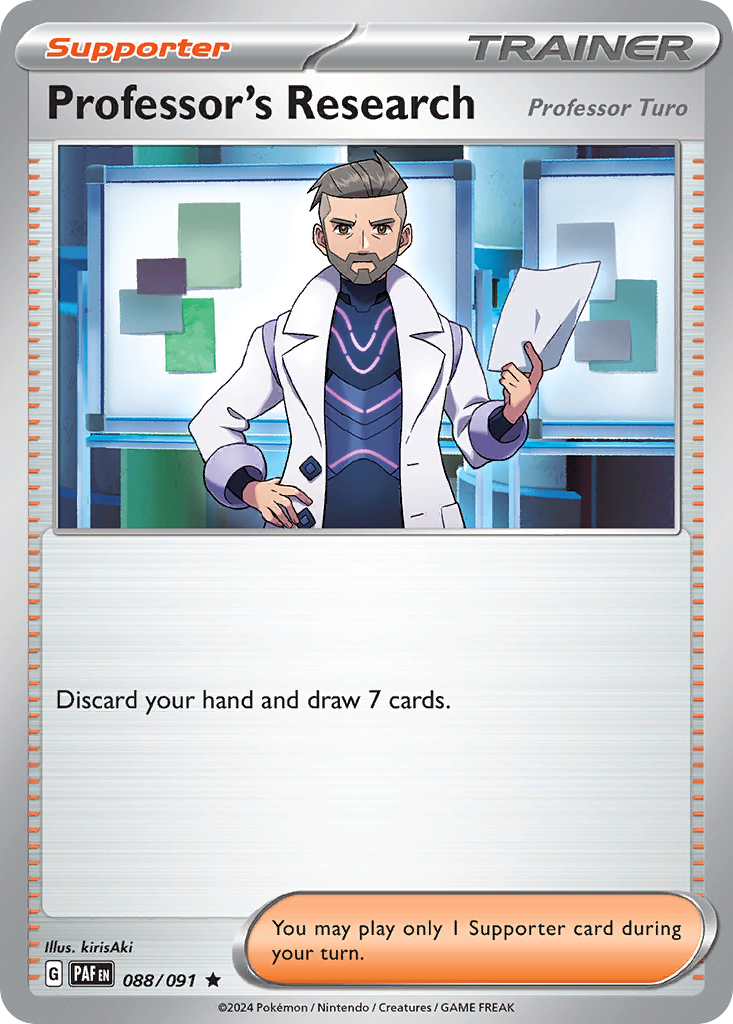 Professor's Research - 88/91 - Holofoil - NM - Rare - Paldean Fates