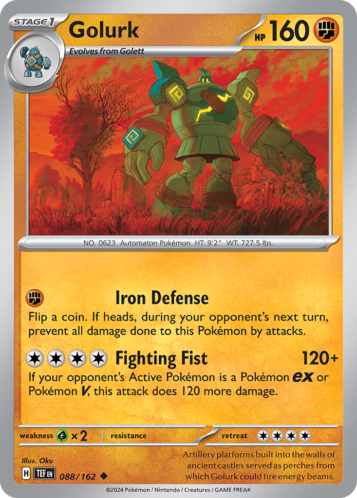 Golurk - 88/162 - Reverse Holofoil - NM - Uncommon - Temporal Forces
