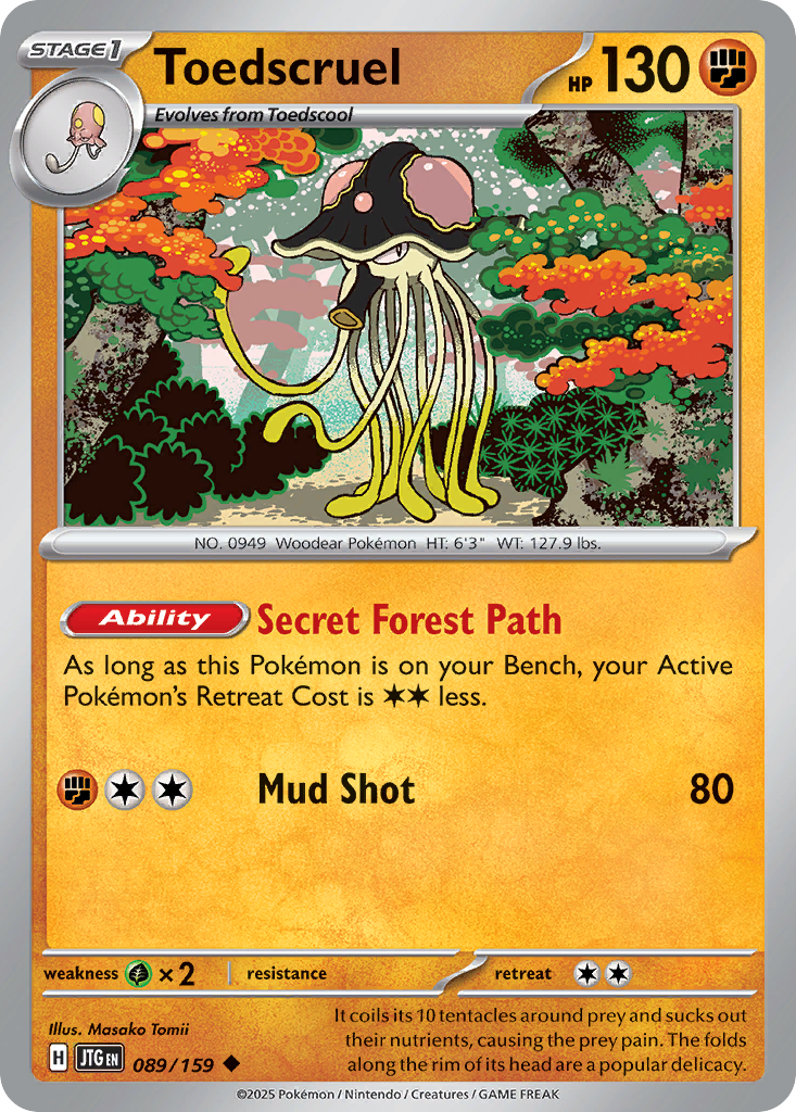 Toedscruel - 89/159 - Normal - NM - Uncommon - Journey Together