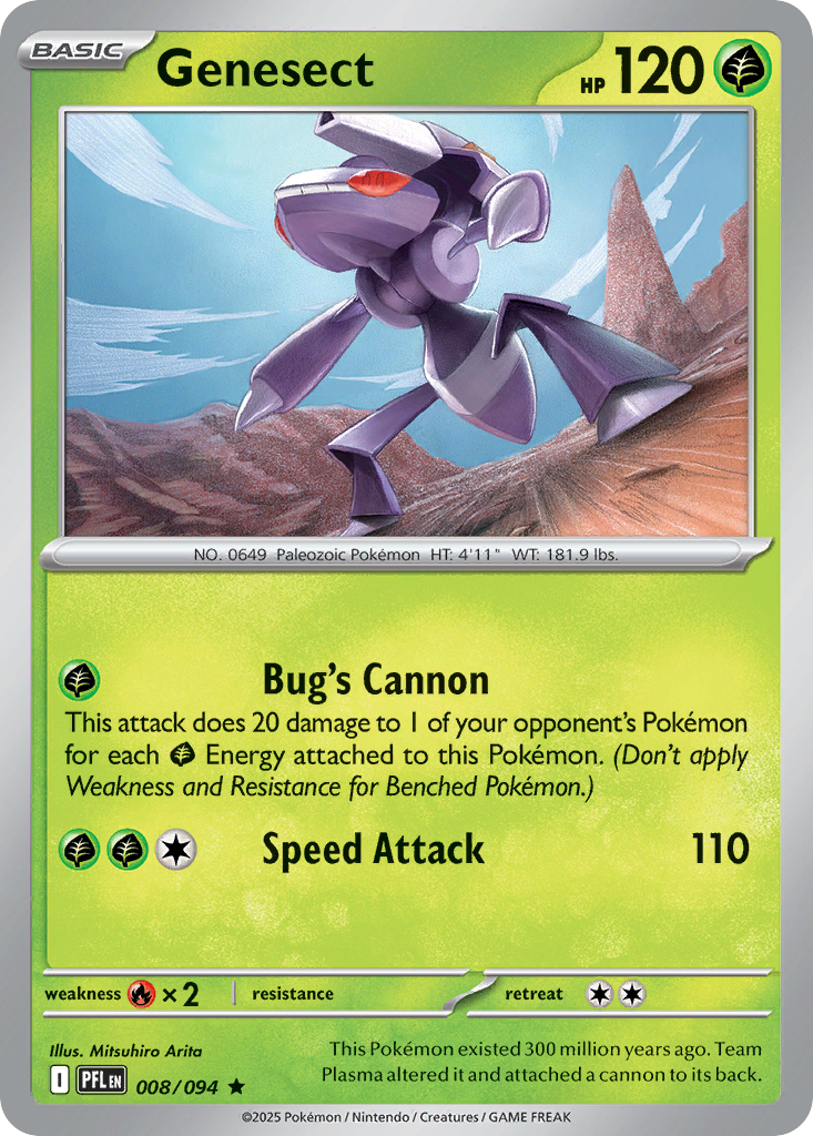 Genesect - 8/94 - Reverse Holofoil - NM - Rare - Phantasmal Flames